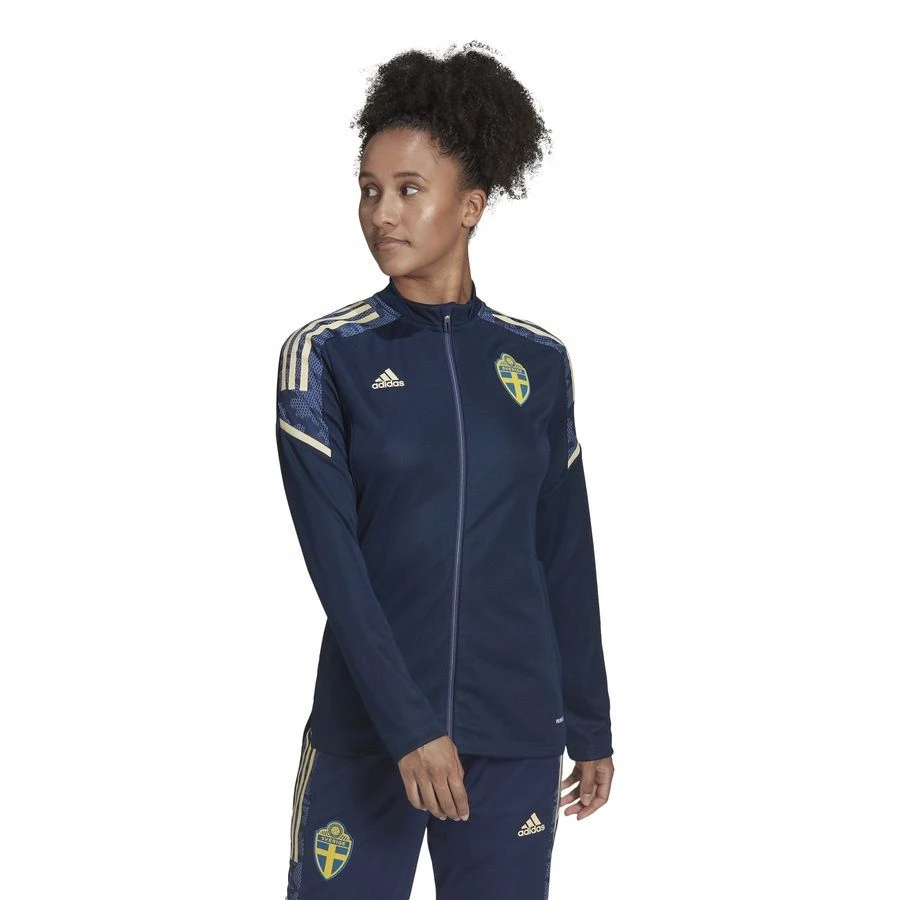 ADIDAS Sweden Track Top Condivo 21 SVFF - Navy Blue/Easy Yellow Woman - Image 2