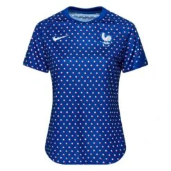 Nike France Training T-Shirt Dri-FIT Pre Match Women's EURO 2022 - Hyper Cobalt/White Woman