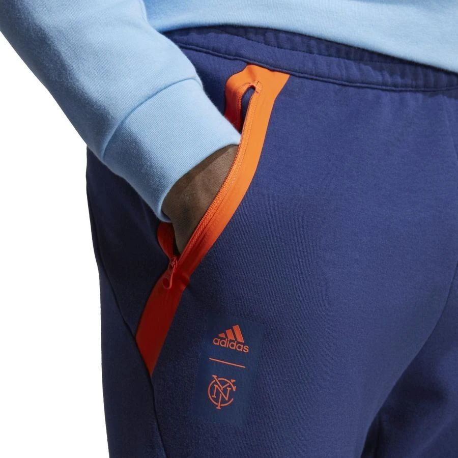 ADIDAS New York City FC Training Trousers Travel - Blue/Orange - Image 5