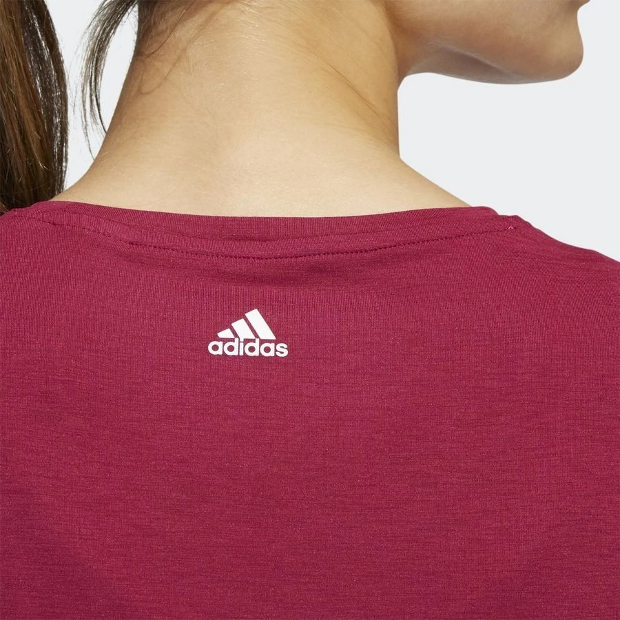 Adidas Training T-Shirt 3-Stripes - Burgundy/White Woman - Image 5