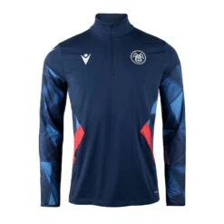 MACRON AaB Training Shirt 1/4 Zip - Navy/Light Blue/Red