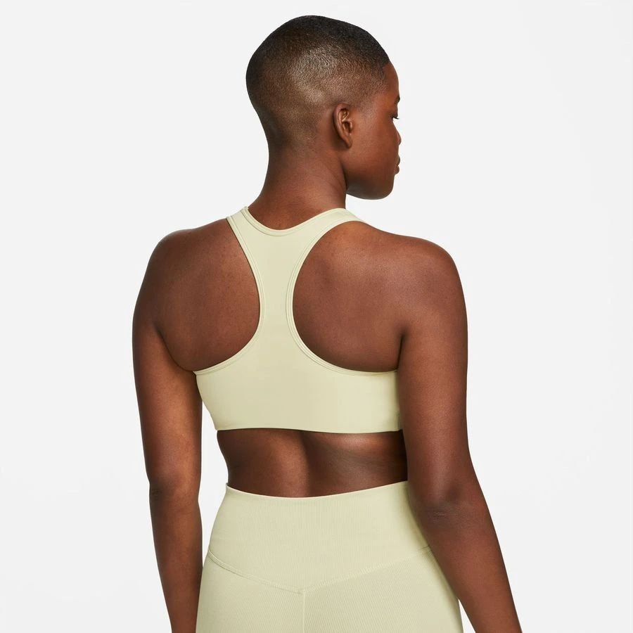 Nike Swoosh Sports Bra - Olive Aura/White Woman - Image 2