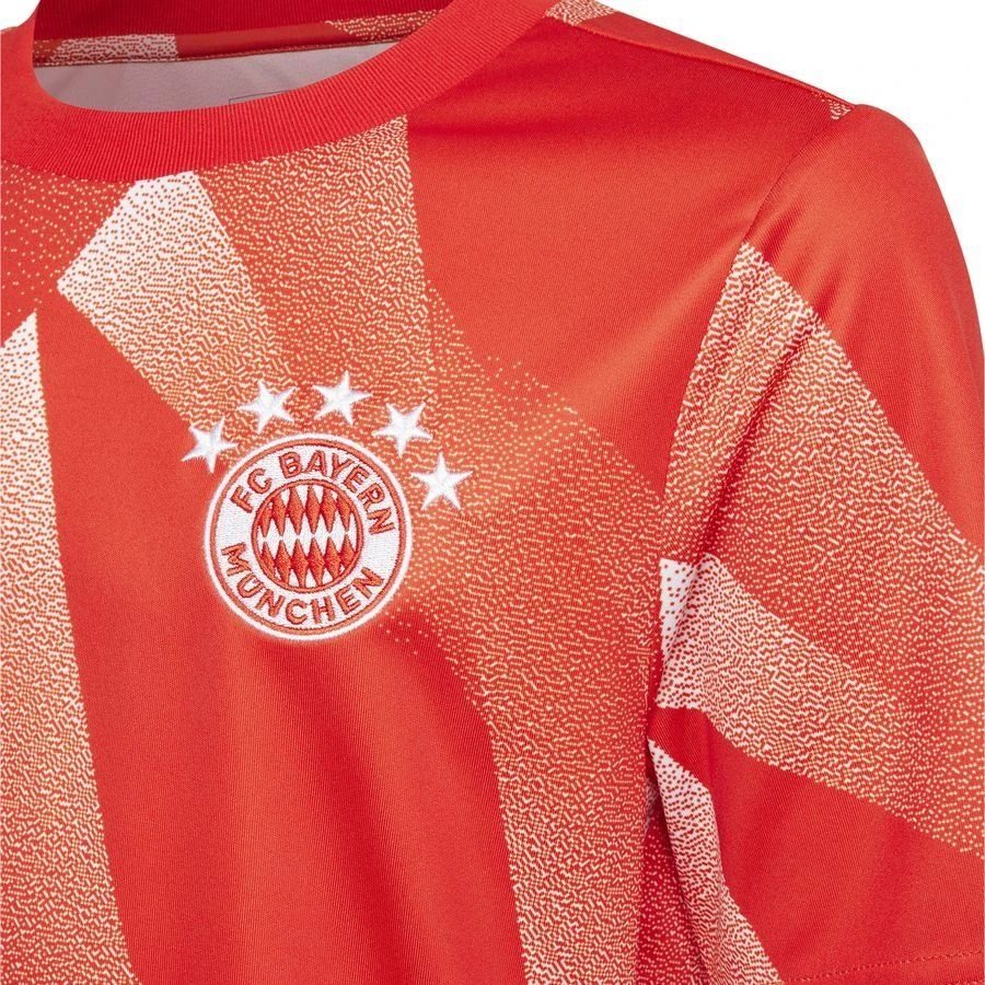 ADIDAS Bayern München Training T-Shirt Pre Match - Red/White Kids - Image 3