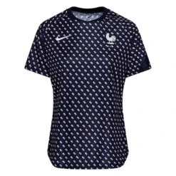 Nike France Training T-Shirt Dri-FIT Women's EURO 2022 - Blackened Blue/White Woman