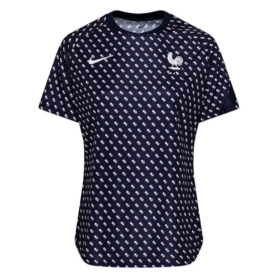 Nike France Training T-Shirt Dri-FIT Women's EURO 2022 - Blackened Blue/White Woman