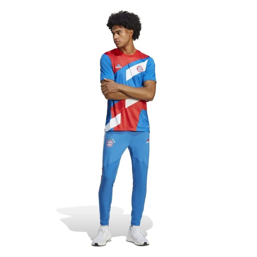 ADIDAS Bayern München Training T-Shirt Pre Match - Bright Royal/Red/White - Image 5