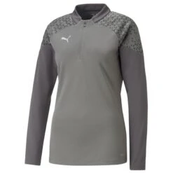Puma TeamCUP Training 1/4 Zip Top Wmn Flat Medium Gray