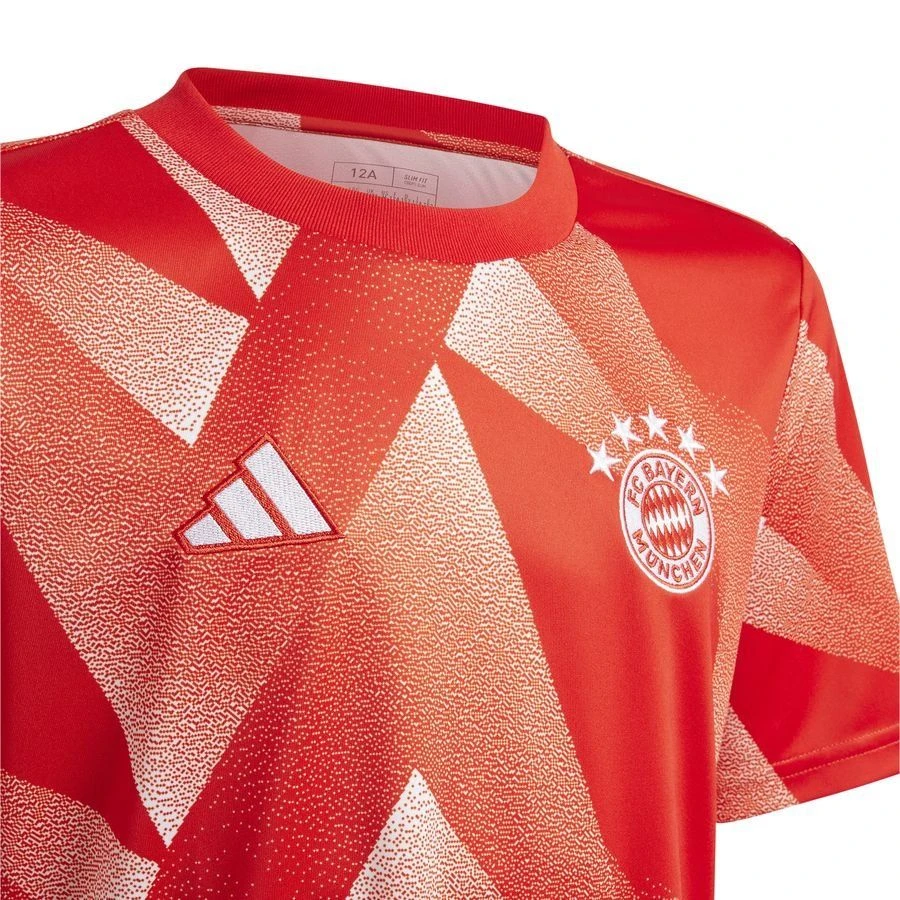 ADIDAS Bayern München Training T-Shirt Pre Match - Red/White Kids - Image 4
