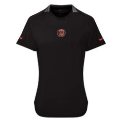 Nike Paris Saint Germain Training T-Shirt Dri-FIT Lifestyle - Black/Dark Grey/Siren Red Woman