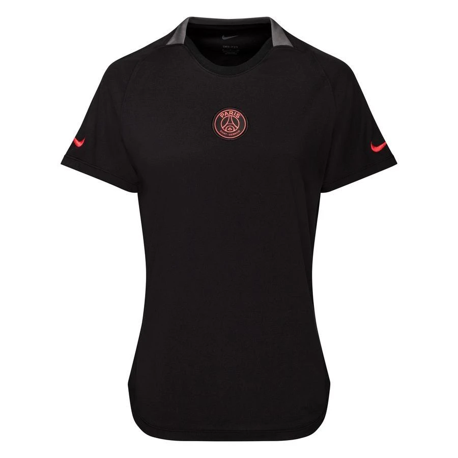Nike Paris Saint Germain Training T-Shirt Dri-FIT Lifestyle - Black/Dark Grey/Siren Red Woman