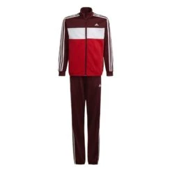 Adidas Tiberio Tracksuit - Shadow Maroon/White/Red Kids