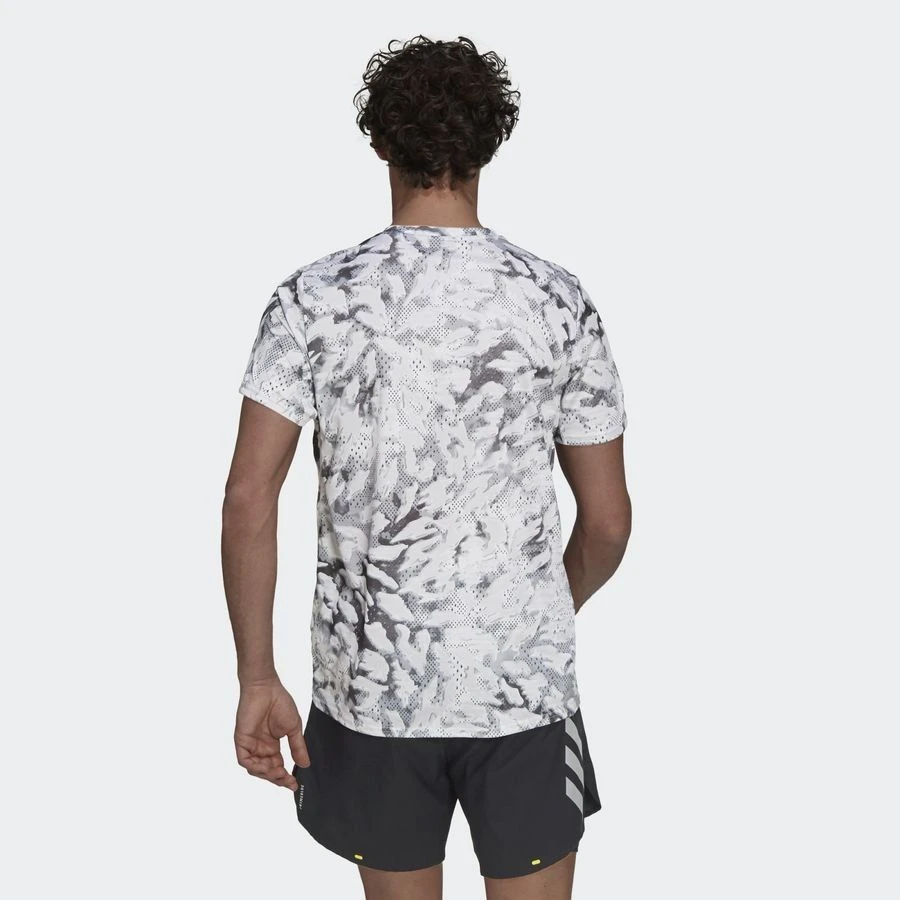 Adidas Training T-Shirt Fast Graphic - Grey One/White - Image 4