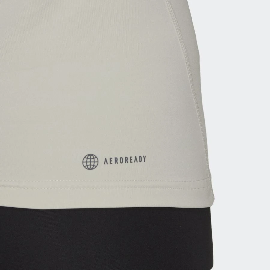 Adidas Training Shirt Techfit Aeroready Warm - Aluminum - Woman - Image 5