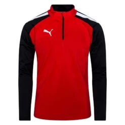 PUMA Training Shirt TeamLIGA 1/4 Zip - Puma Red/PUMA Black