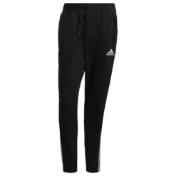 Adidas Training Trousers Essentials French Terry Tapered 3-Stripes - Black/White