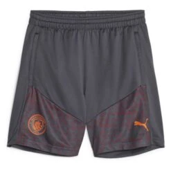 Puma Manchester City Training Shorts - Grey/Orange Kids