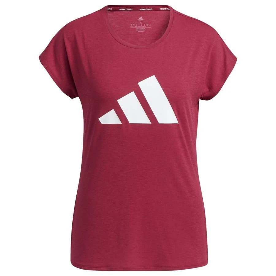 Adidas Training T-Shirt 3-Stripes - Burgundy/White Woman
