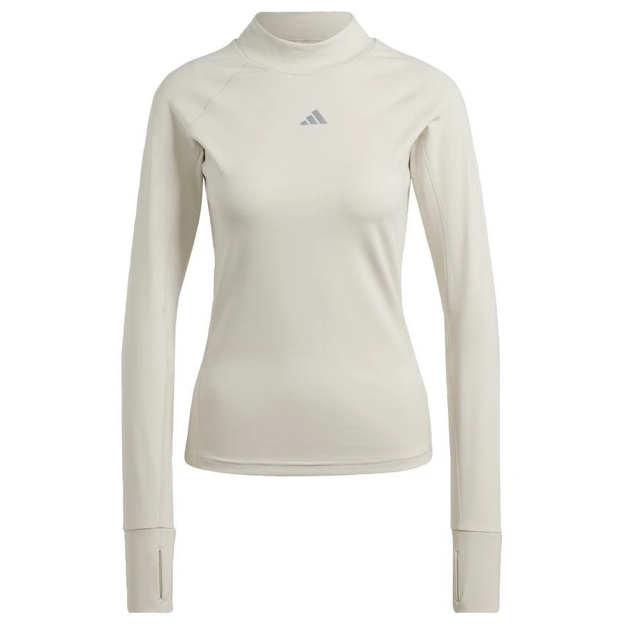 Adidas Training Shirt Techfit Aeroready Warm - Aluminum - Woman