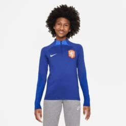 Nike Holland Training Shirt Dri-FIT Strike Drill 2022/23 - Deep Royal Blue/Hyper Royal/White Kids