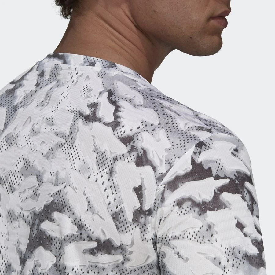 Adidas Training T-Shirt Fast Graphic - Grey One/White - Image 6